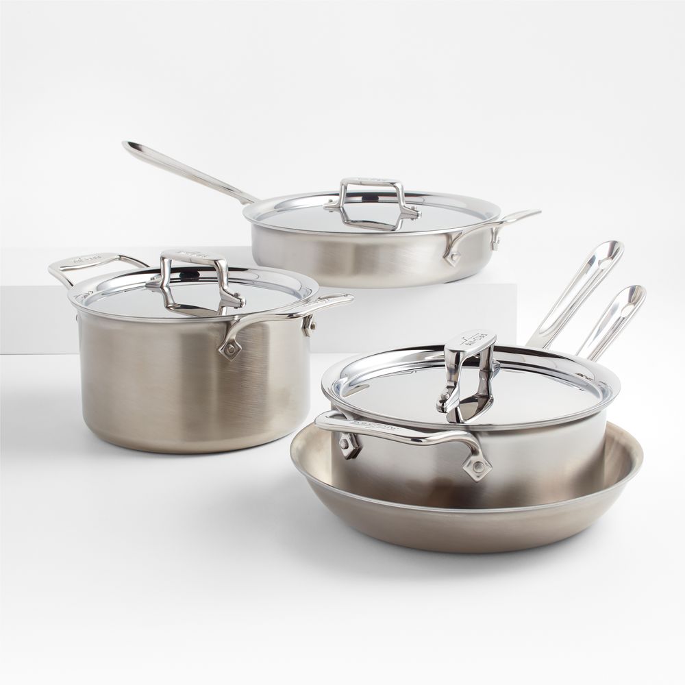All-Clad D5 Brushed Stainless Steel 7-Piece Cookware Set