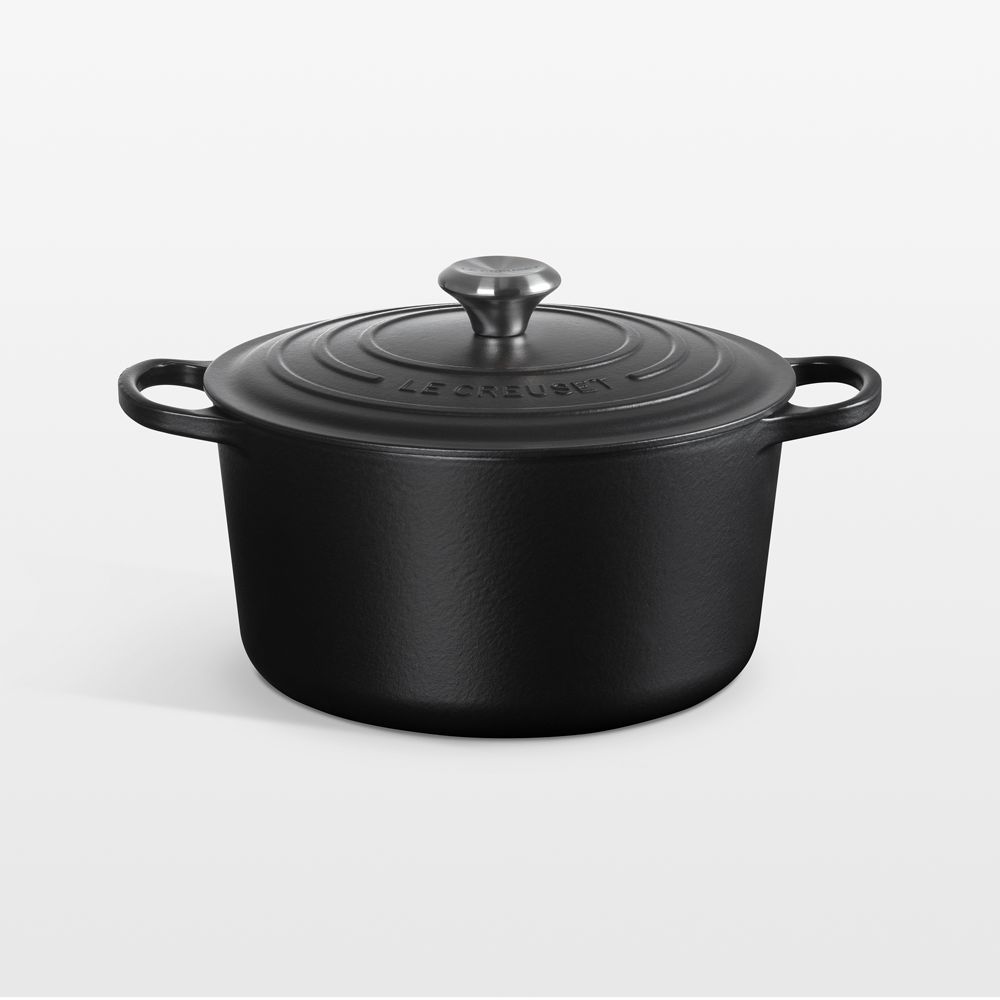 Le Creuset Signature 6.5-Qt. Licorice Enameled Cast Iron Deep Round Dutch Oven