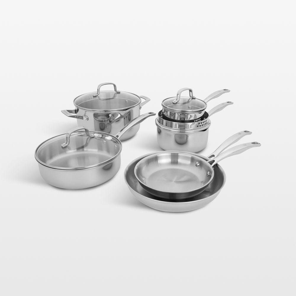 HENCKELS Clad H3 10-Piece Stainless Steel Cookware Set