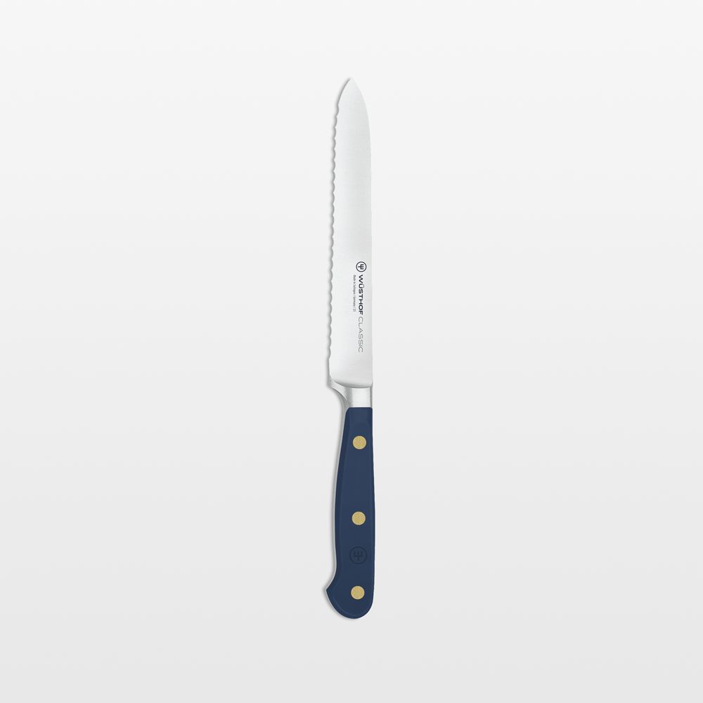 Wusthof Classic Color Wild Blueberry 5" Serrated Utility Knife