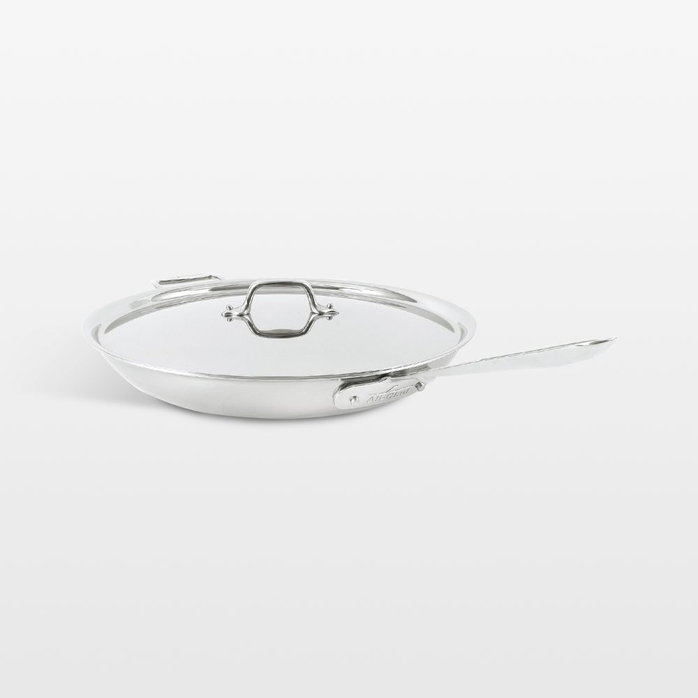 All-Clad D5 14" Stainless Steel Fry Pan with Lid