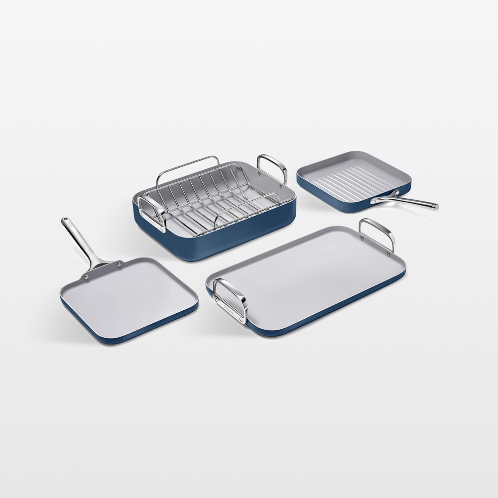 Caraway Navy Ceramic Nonstick 7-Piece Cookware Set