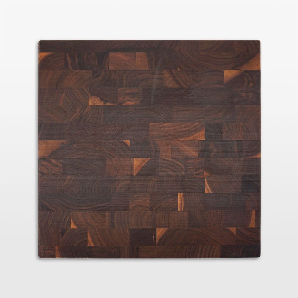 JK Adams Professional End Grain Walnut Square Cutting Board, 16"x16"x2"