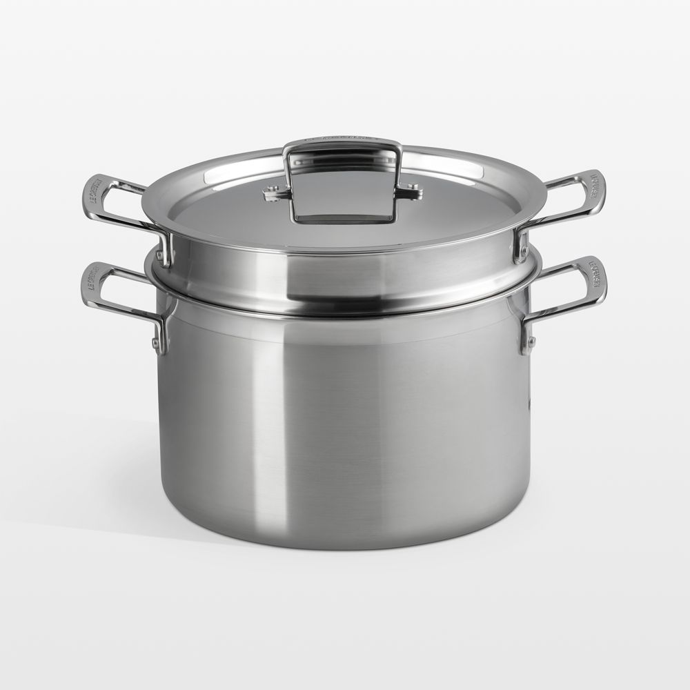 Le Creuset Classic Stainless Steel 7.5-Qt. Deep Pasta Pot with Lid and Sieve