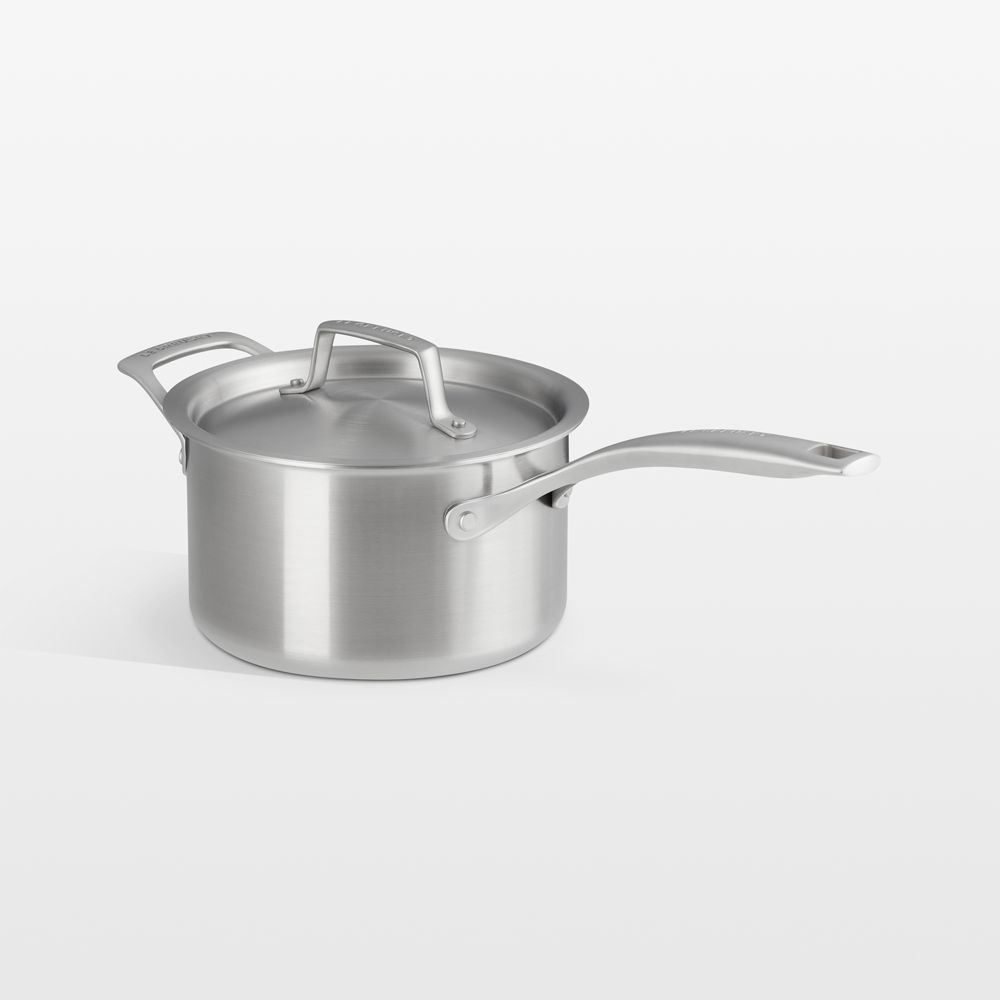 Le Creuset Essential Stainless Steel 3-Qt. Covered Saucepan