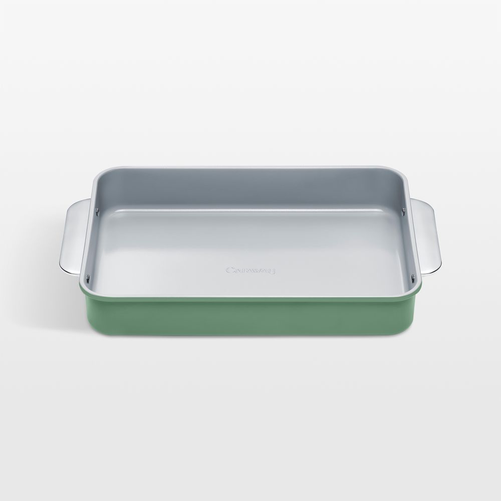 Caraway Sage Ceramic Nonstick Rectangle Pan with Handles