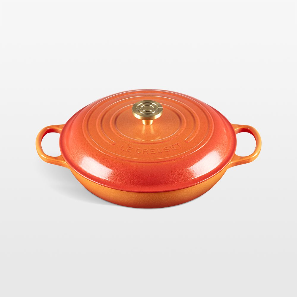 Le Creuset Signature 3.5-Qt. Flamme Doree Braiser with Crucible Knob