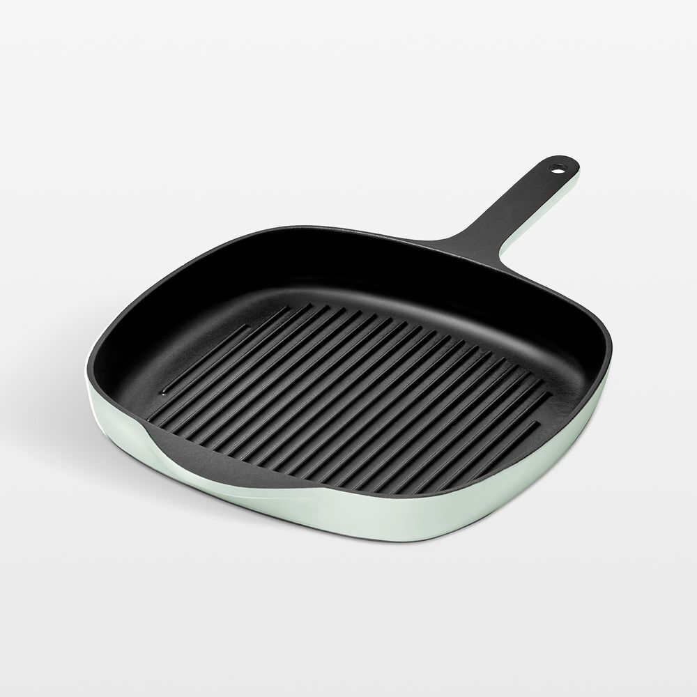 Caraway Mist Enameled Cast Iron 10.5" Grill Pan