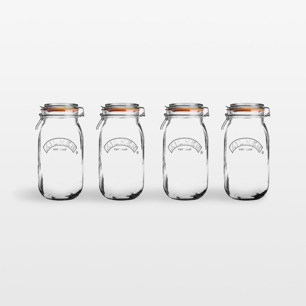 Kilner 51-Oz. Round Clip-Top Jars, Set of 4