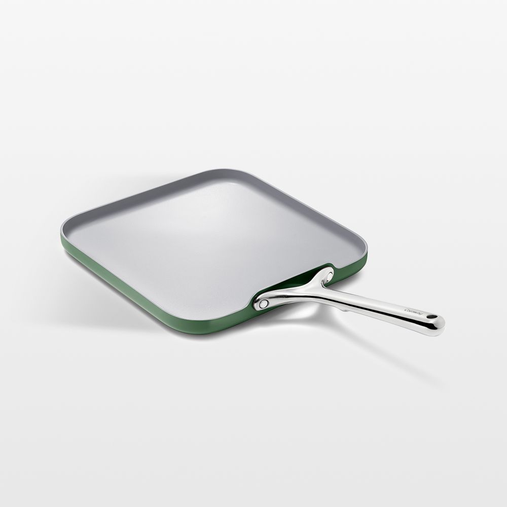Caraway Sage Ceramic Nonstick Square Griddle Pan