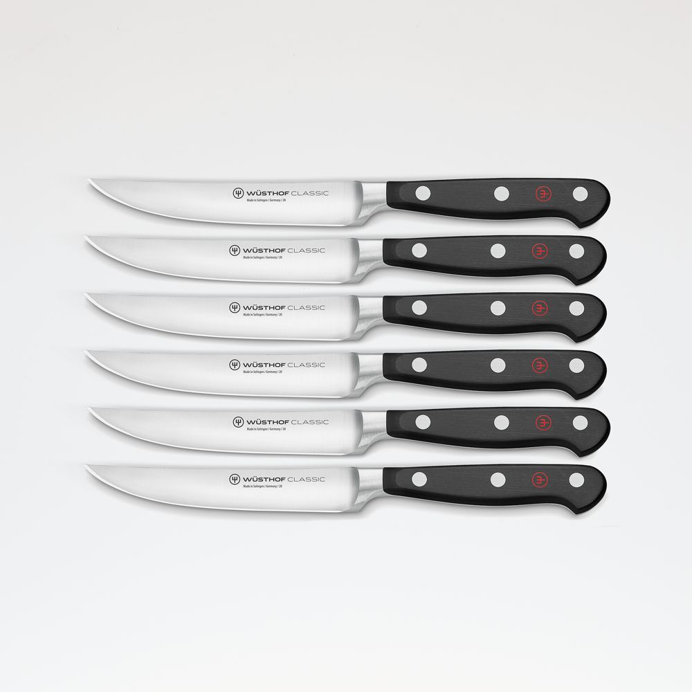 Wusthof Classic Black Steak Knives, Set of 6