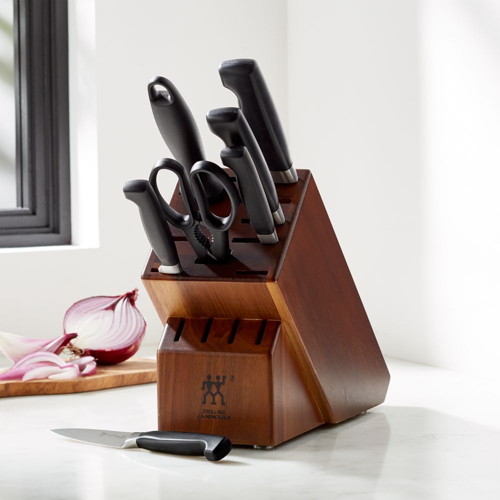 ZWILLING Four-Star 8-Piece Acacia Knife Set