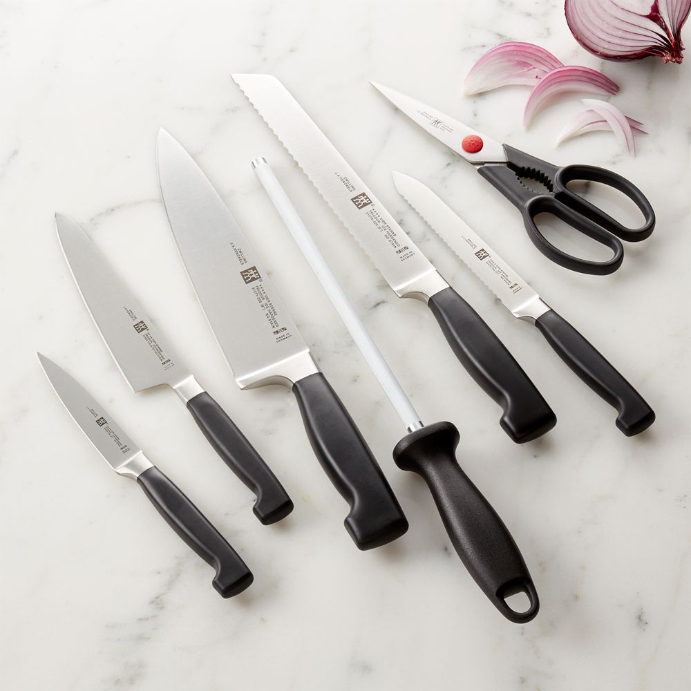 Alternative view of ZWILLING Four-Star 8-Piece Acacia Knife Set