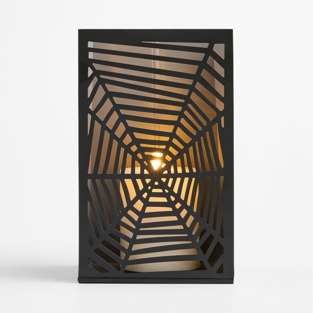 Spider Web Paper Bag Metal Lantern