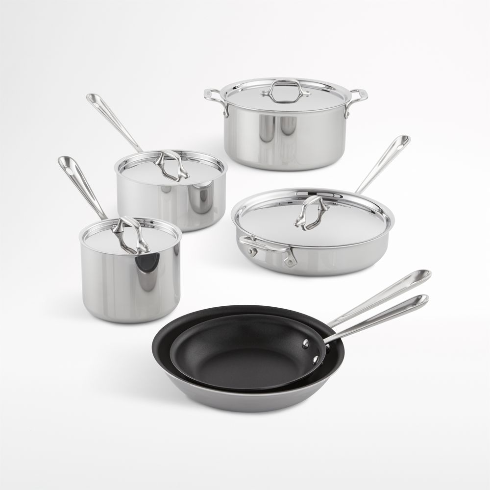 All-Clad D3 Pro Stainless Steel Nonstick 10-Piece Cookware Set