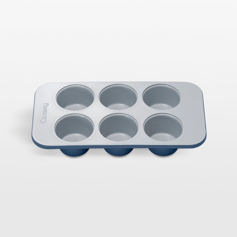 Caraway Navy Ceramic Nonstick 6-Cup Muffin Pan