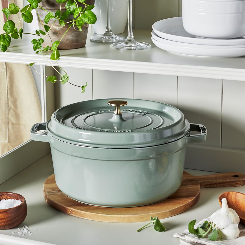 Alternative view of Staub 7-Qt. Eucalyptus Round Cocotte