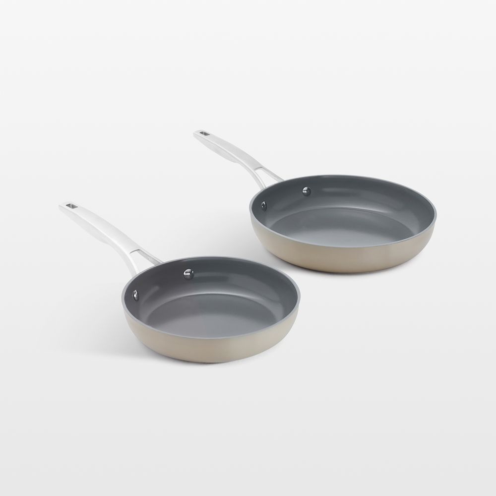 Calphalon Ceramic Nonstick Taupe 8" and 10" Fry Pan Set