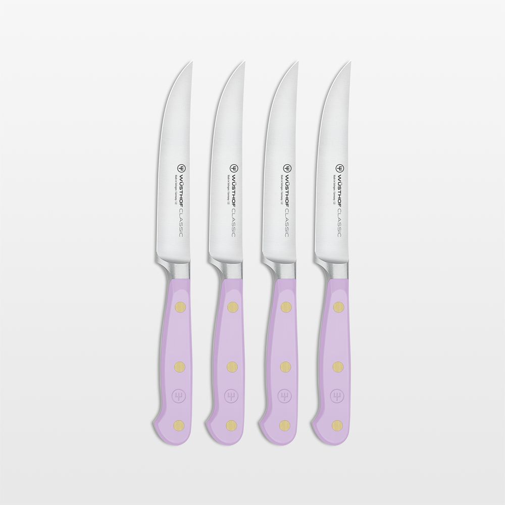 Wusthof Classic Color Purple Yam 4.5" Steak Knives, Set of 4