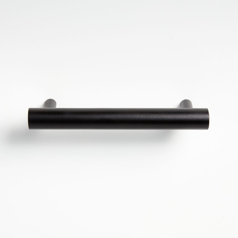 Round Matte Black Knob and Bar Pulls