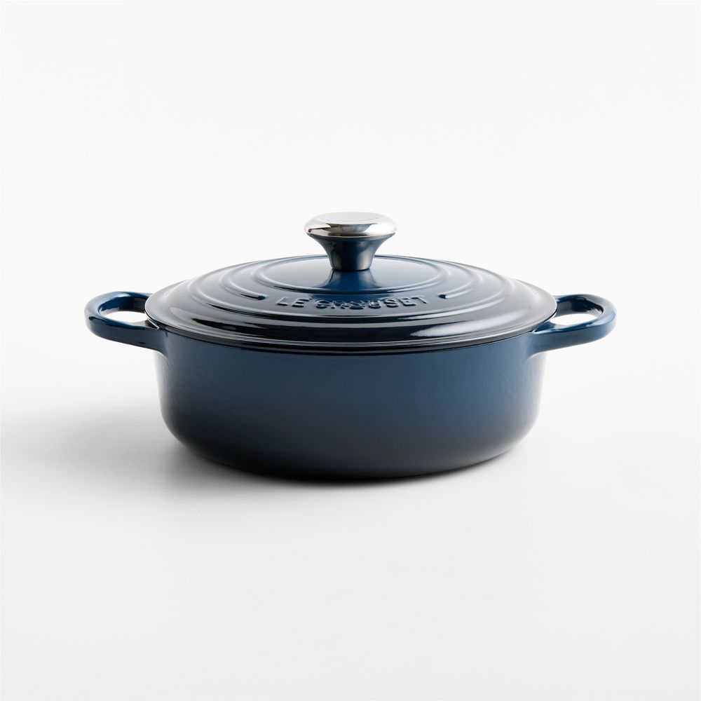 Le Creuset Signature 3.5-Qt. Nuit Enameled Cast Iron Round Wide Dutch Oven