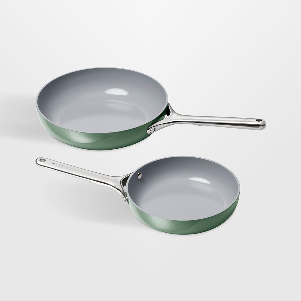 Caraway Sage Ceramic Nonstick 8" and 10.5" Fry Pan Duo