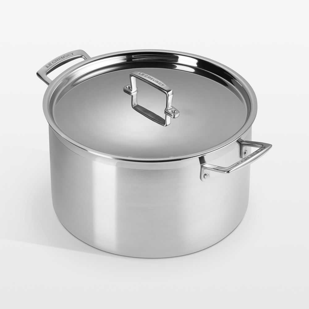 Le Creuset Classic Stainless Steel 10-Qt. Stockpot with Lid