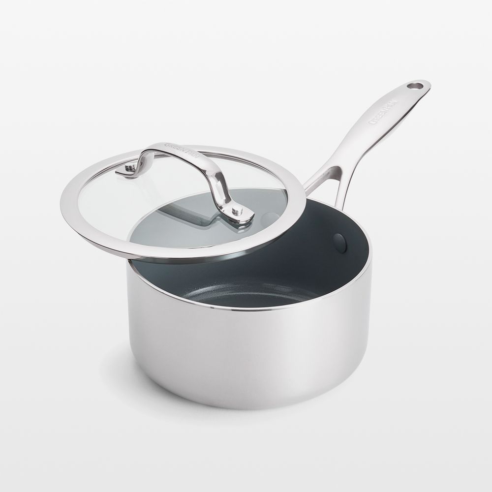 GreenPan Valencia Pro Stainless Steel 1.66-Qt. Saucepan with Lid