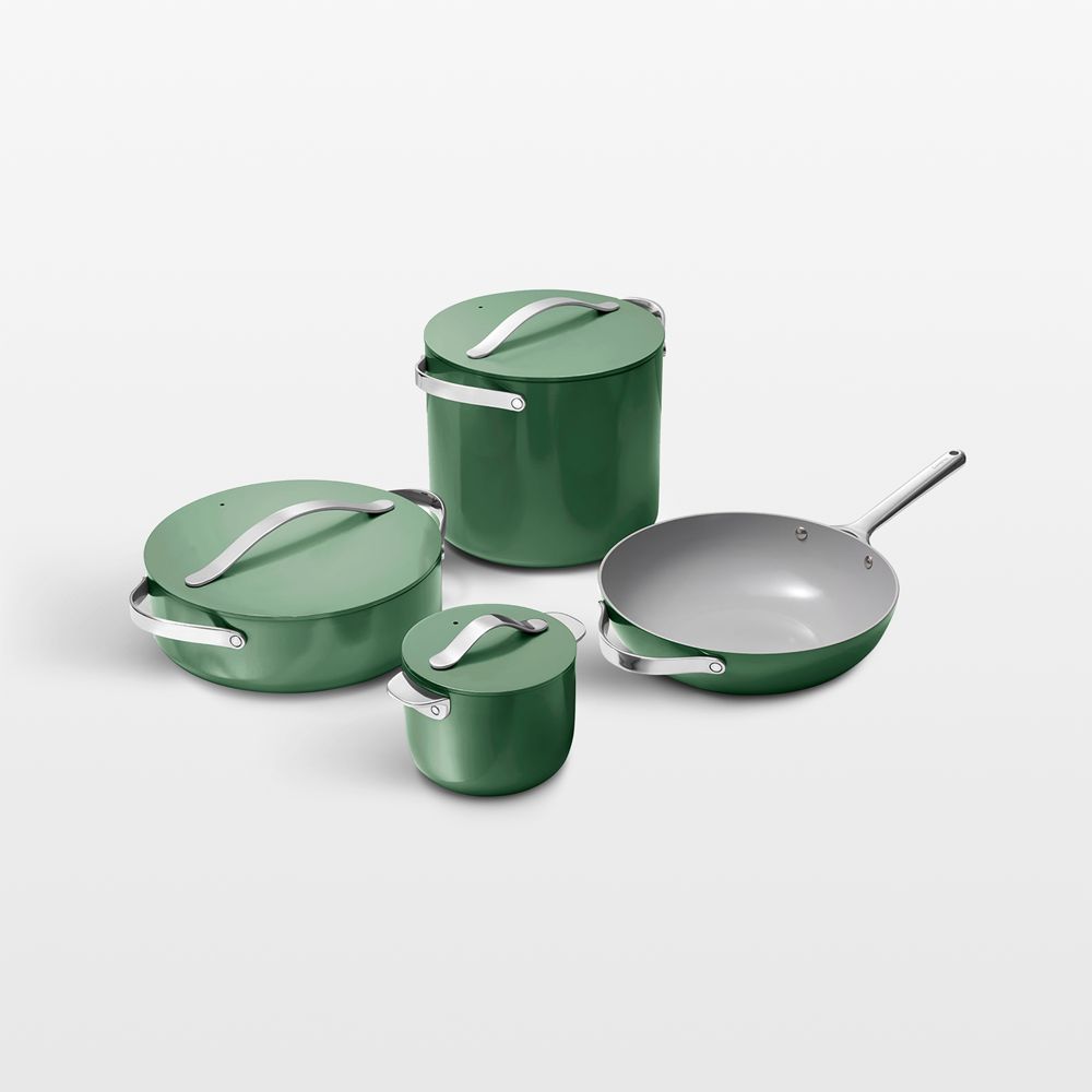 Caraway Cookware+ Sage Ceramic Nonstick 8-Piece Cookware Set