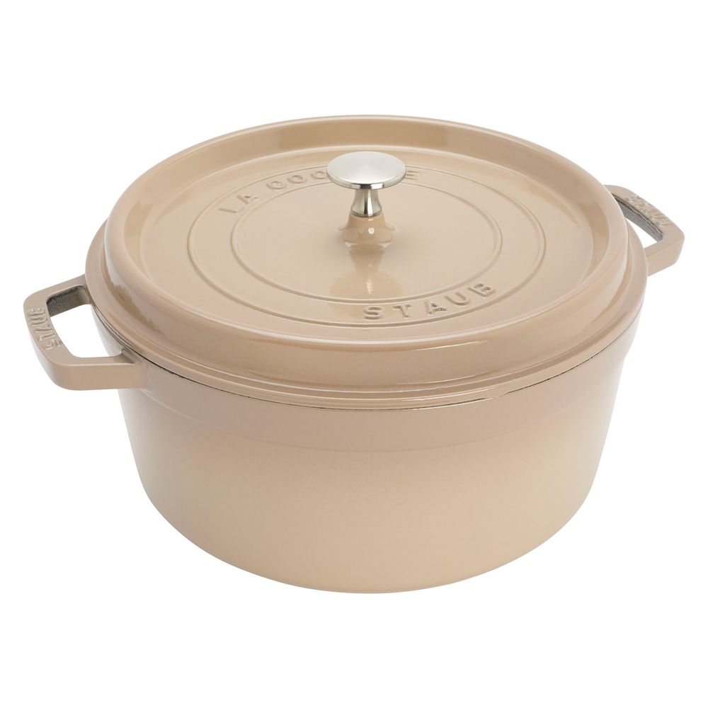 Staub Sesame 4-Qt. Round Cocotte with Silver Knob