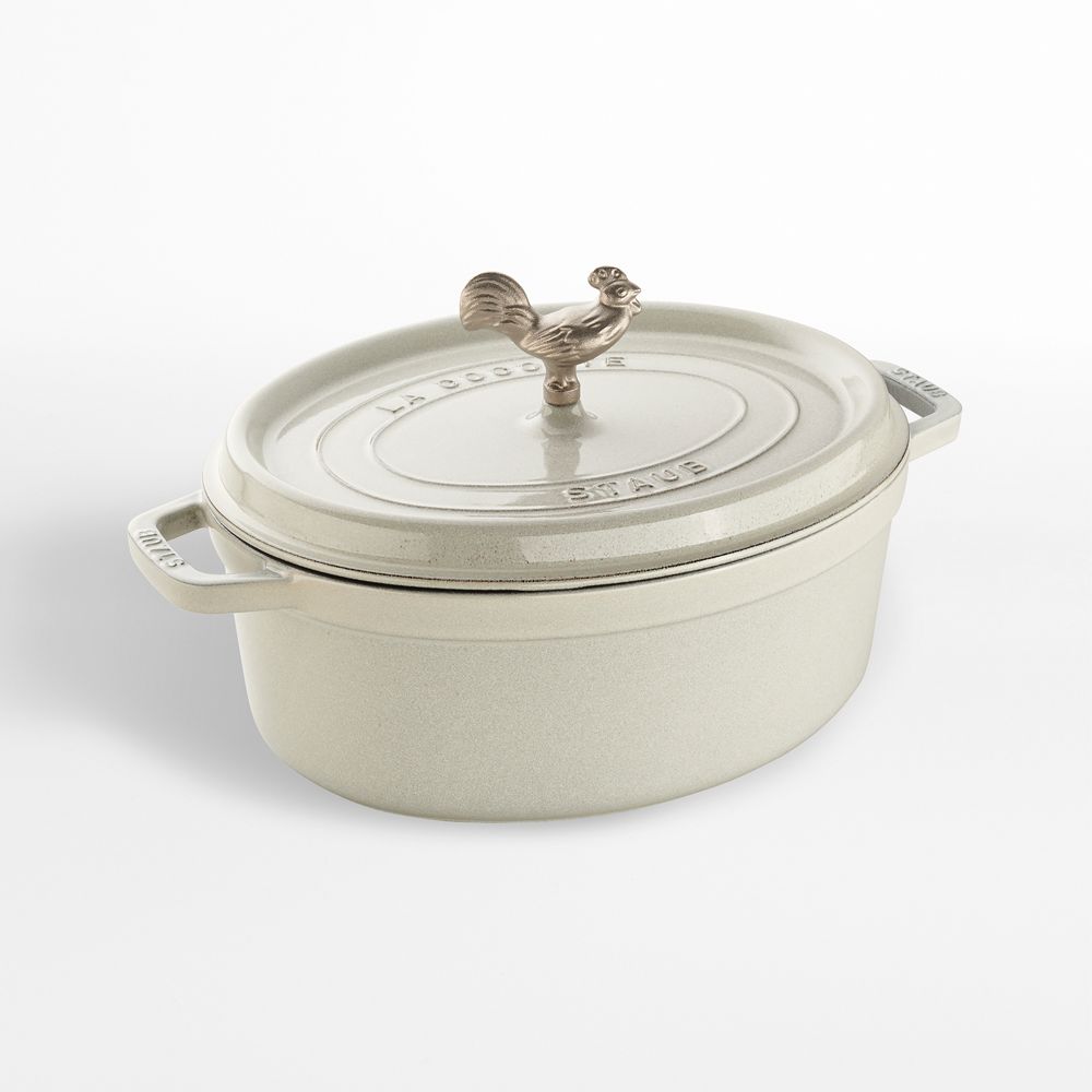 Staub 5.75-Qt. White Truffle Coq au Vin Cocotte