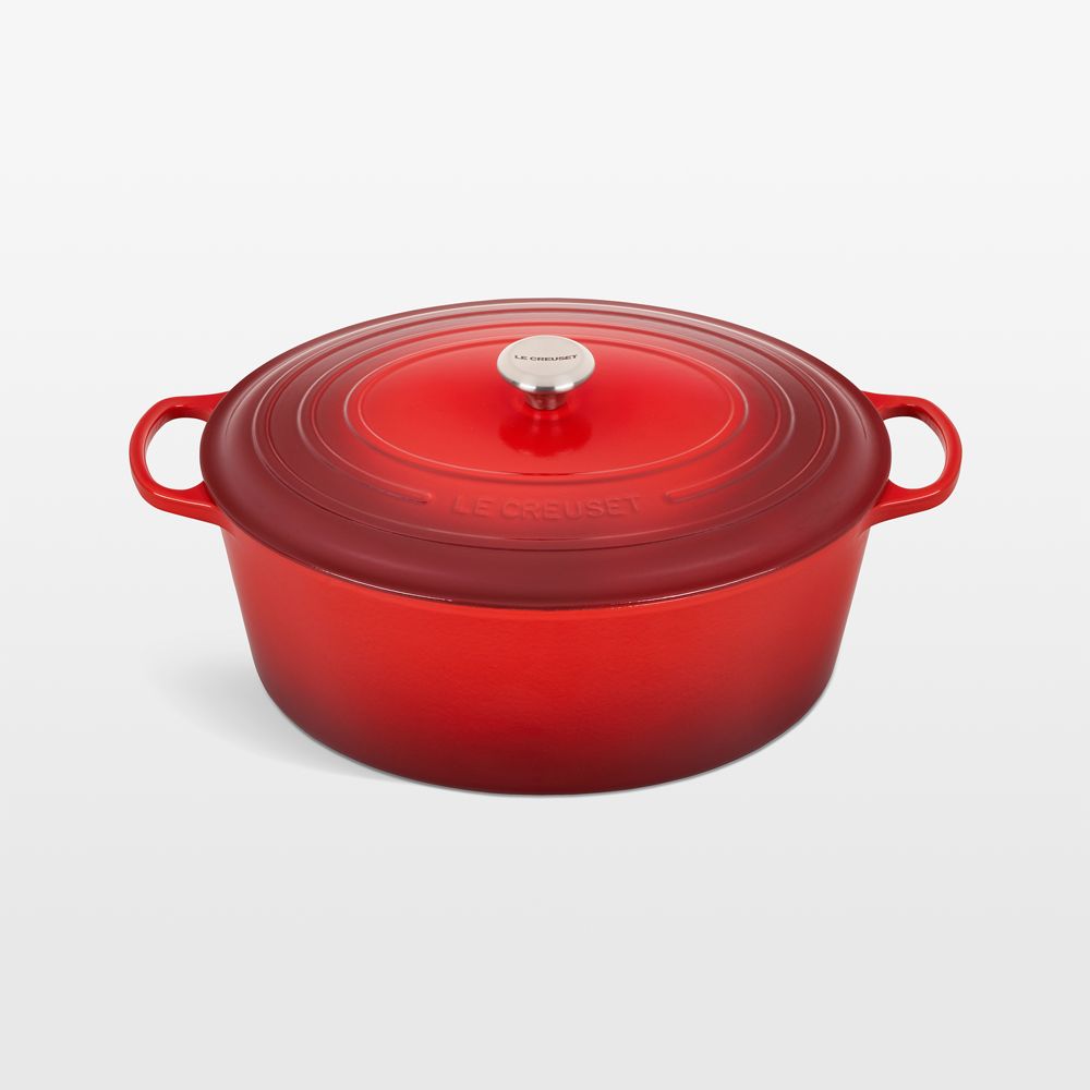 Le Creuset Signature 15.5-Qt. Cerise Enameled Cast Iron Goose Pot Dutch Oven