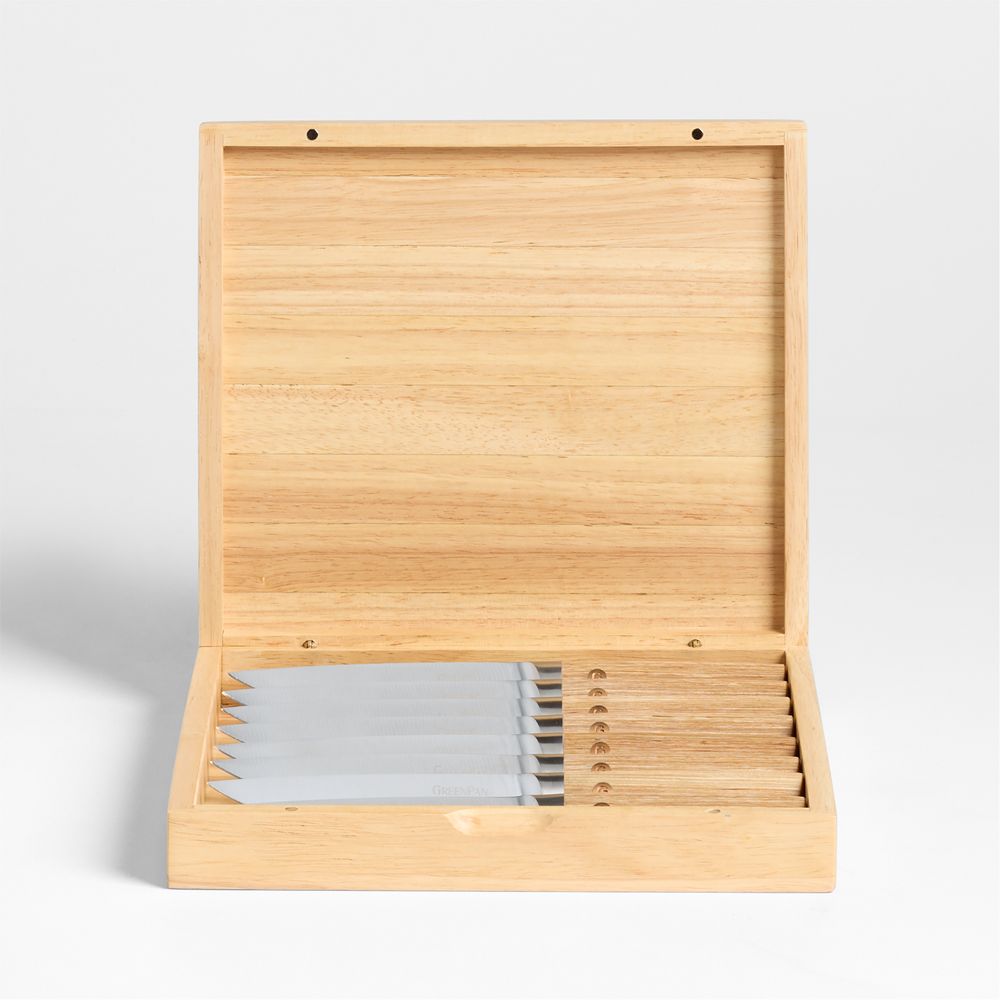 Greenpan Elite Light Pakka Wood 8-Piece Steak Knife Set