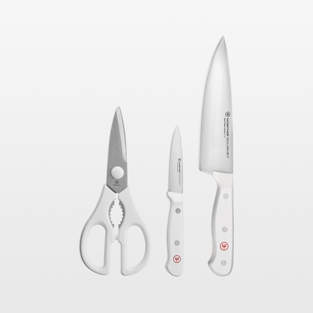 Wusthof Gourmet White 3-Piece Prep Set