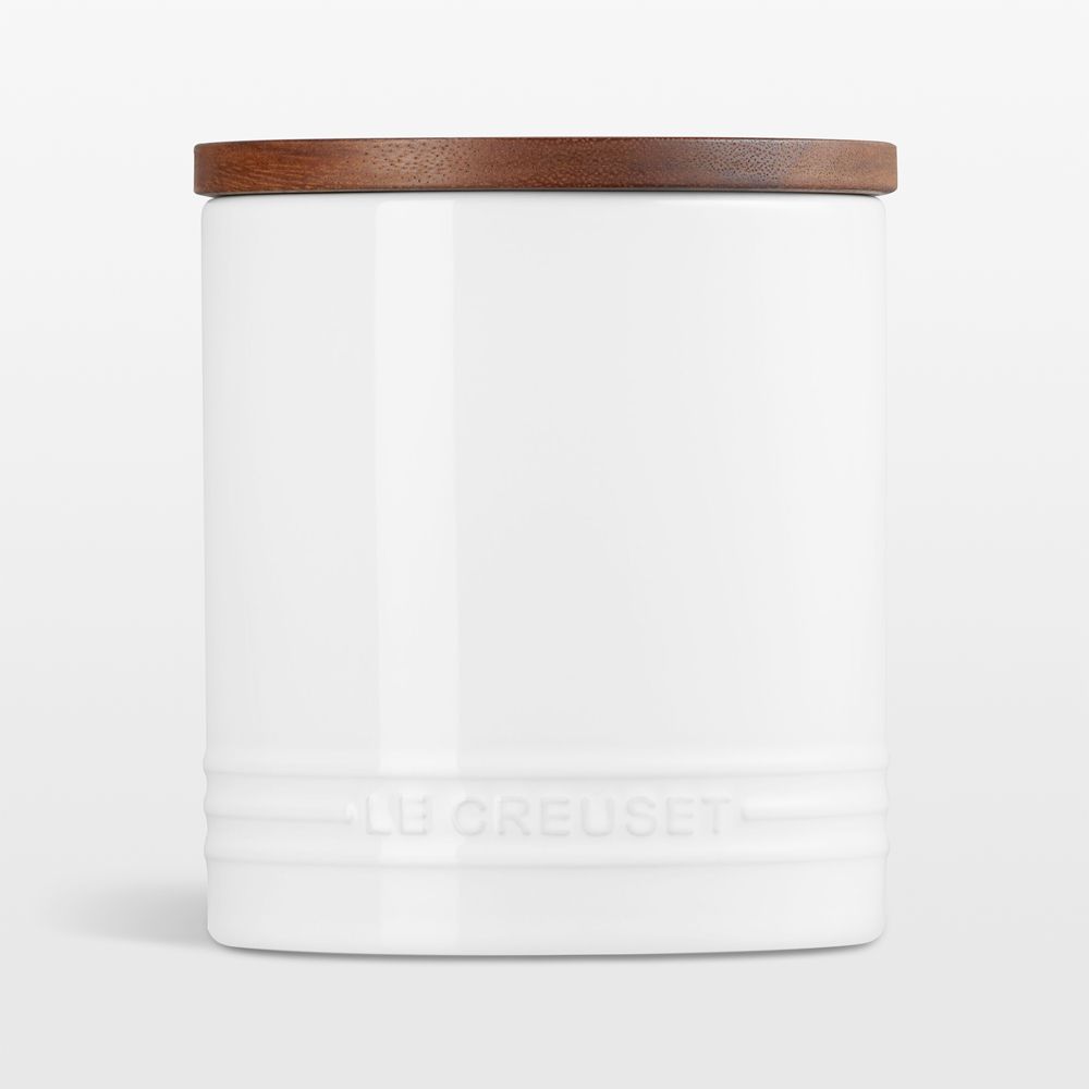 Le Creuset 40-Oz. White Stoneware Canister