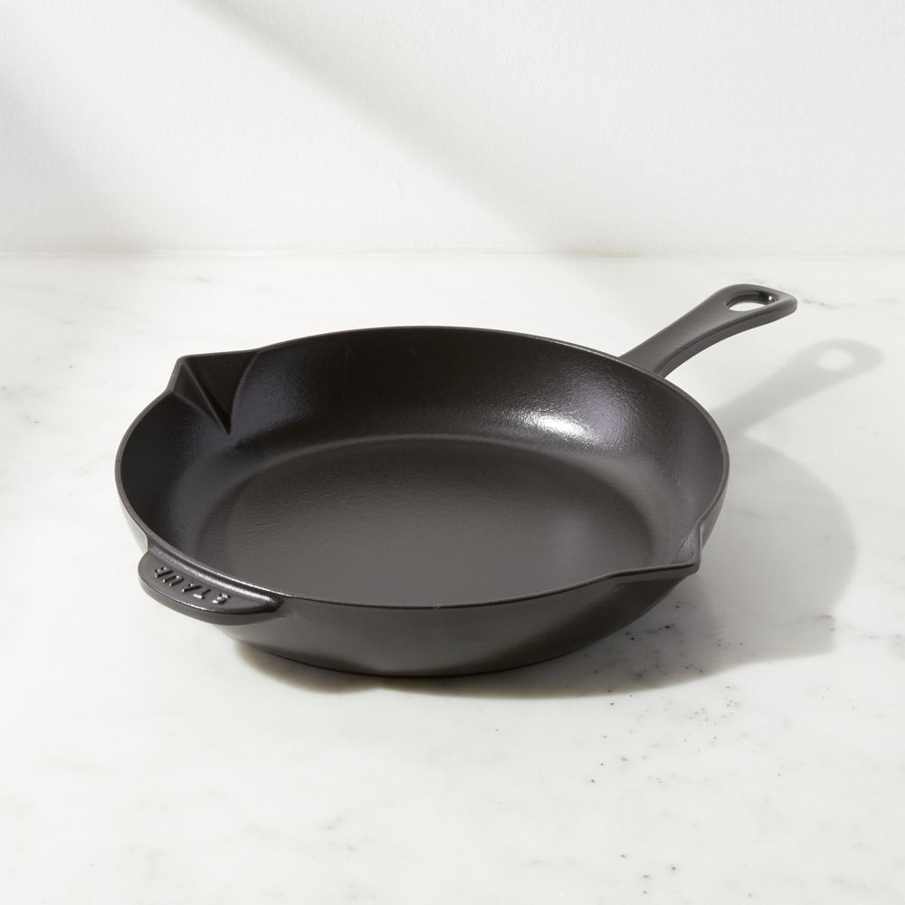 Staub 10" Matte Black Enameled Cast Iron Fry Pan