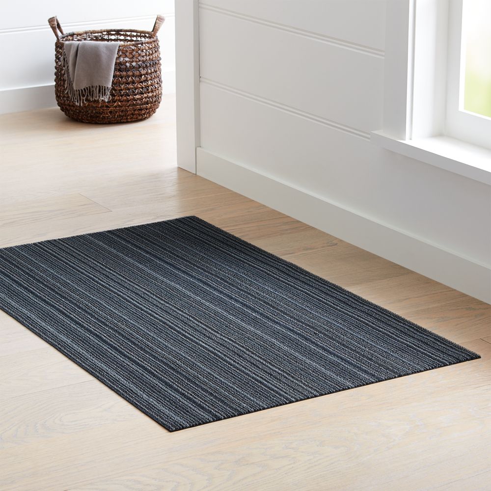 Chilewich Blue Stripe Woven Indoor/Outdoor Floormat