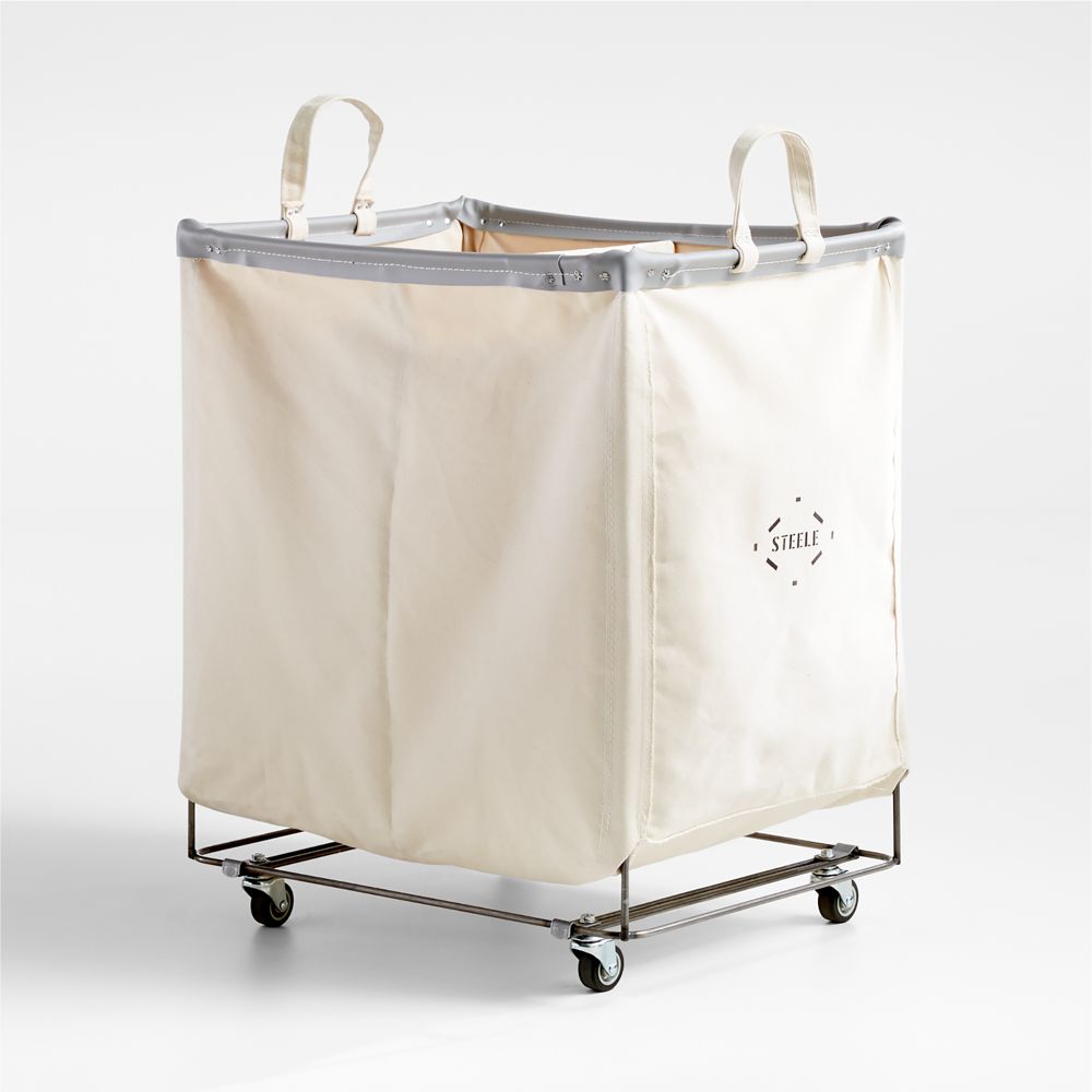 Steele 5-Bushel Double Vertical Rolling Laundry Hamper