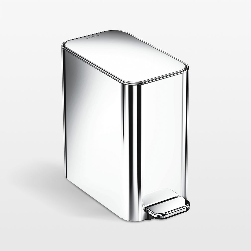 Simplehuman 5-Liter Polished Stainless Steel Slim Step Trash Can