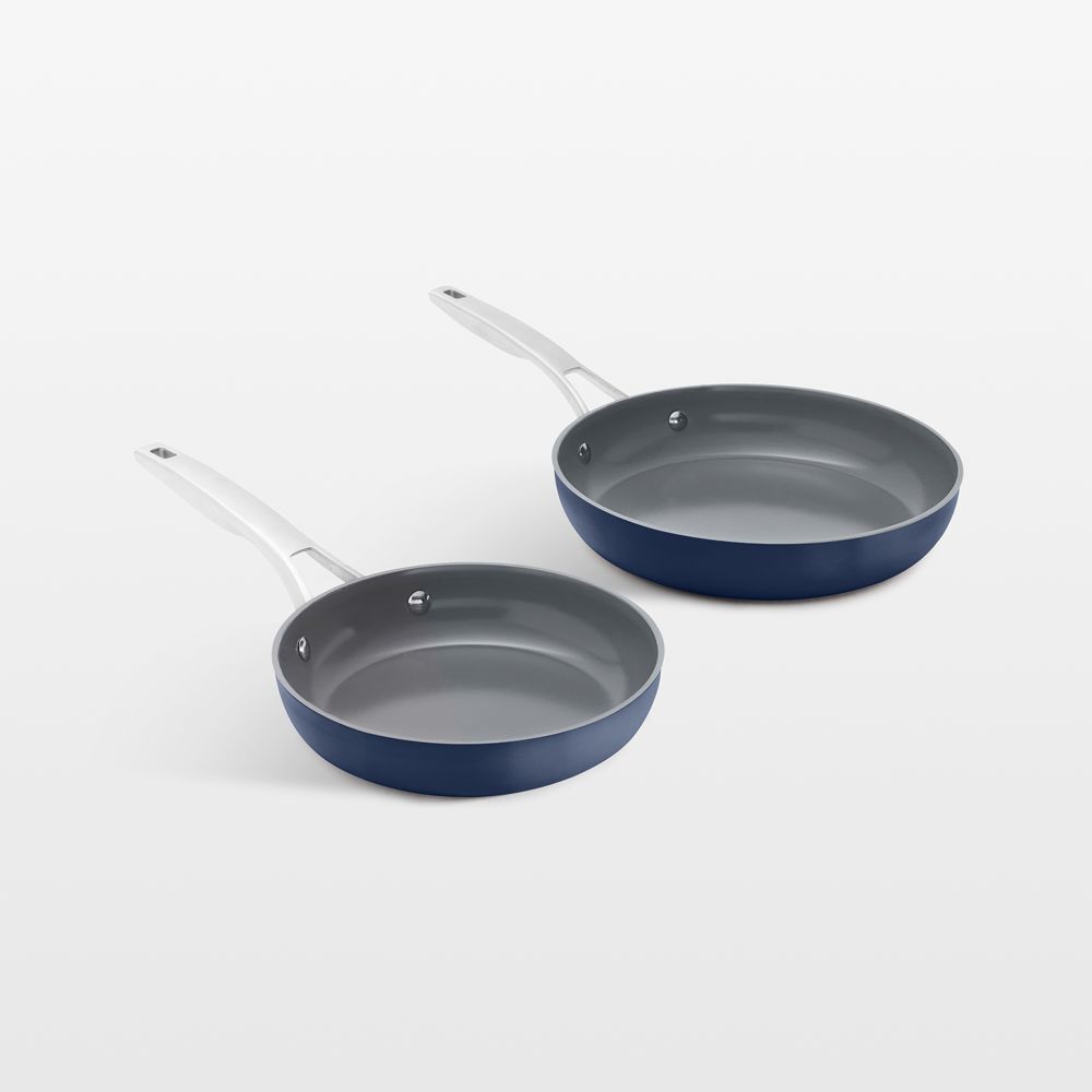 Calphalon Ceramic Nonstick Navy 8" and 10" Fry Pans Set