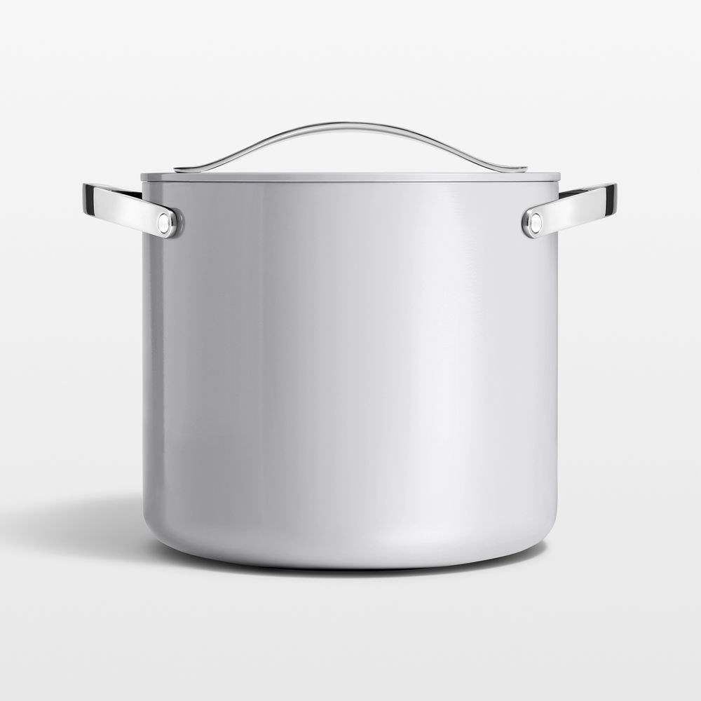 Caraway Cookware Plus Grey Ceramic 12-Qt. Stock Pot with Lid