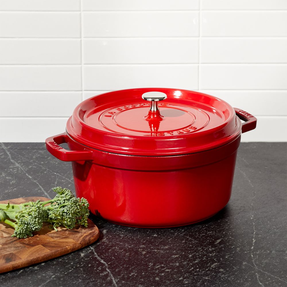 Staub 5.5-Qt Round Cherry Cocotte