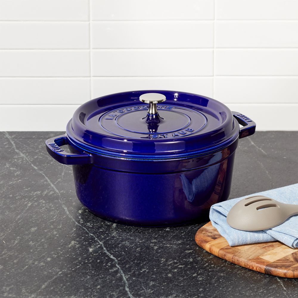 Staub 4-Qt Dark Blue Round Cocotte