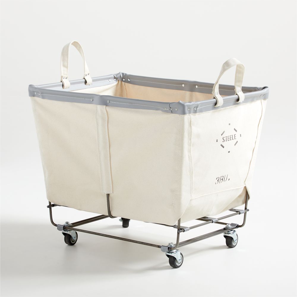Steele 3-Bushel Canvas Rolling Laundry Hamper