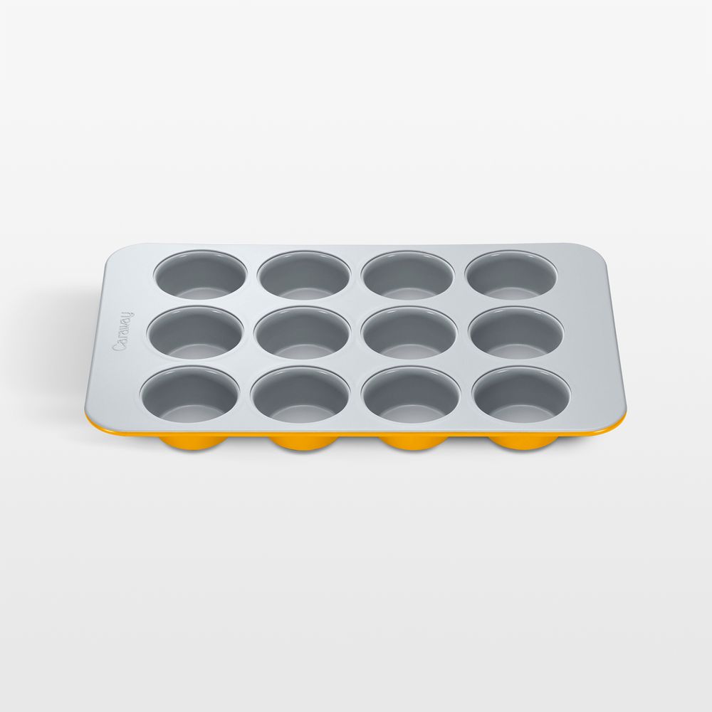 Caraway Marigold Ceramic Nonstick 12-Cup Muffin Pan