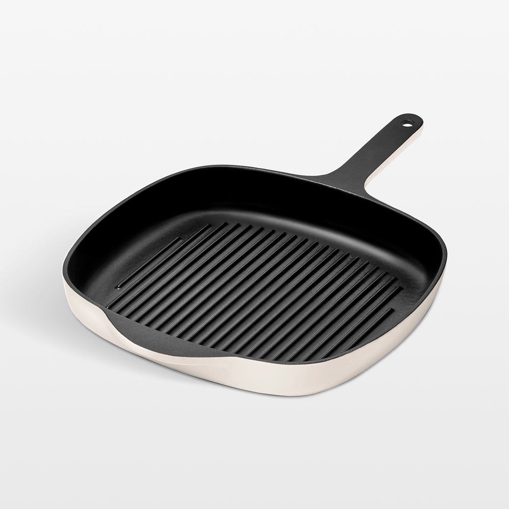 Caraway Cream Enameled Cast Iron 10.5" Grill Pan