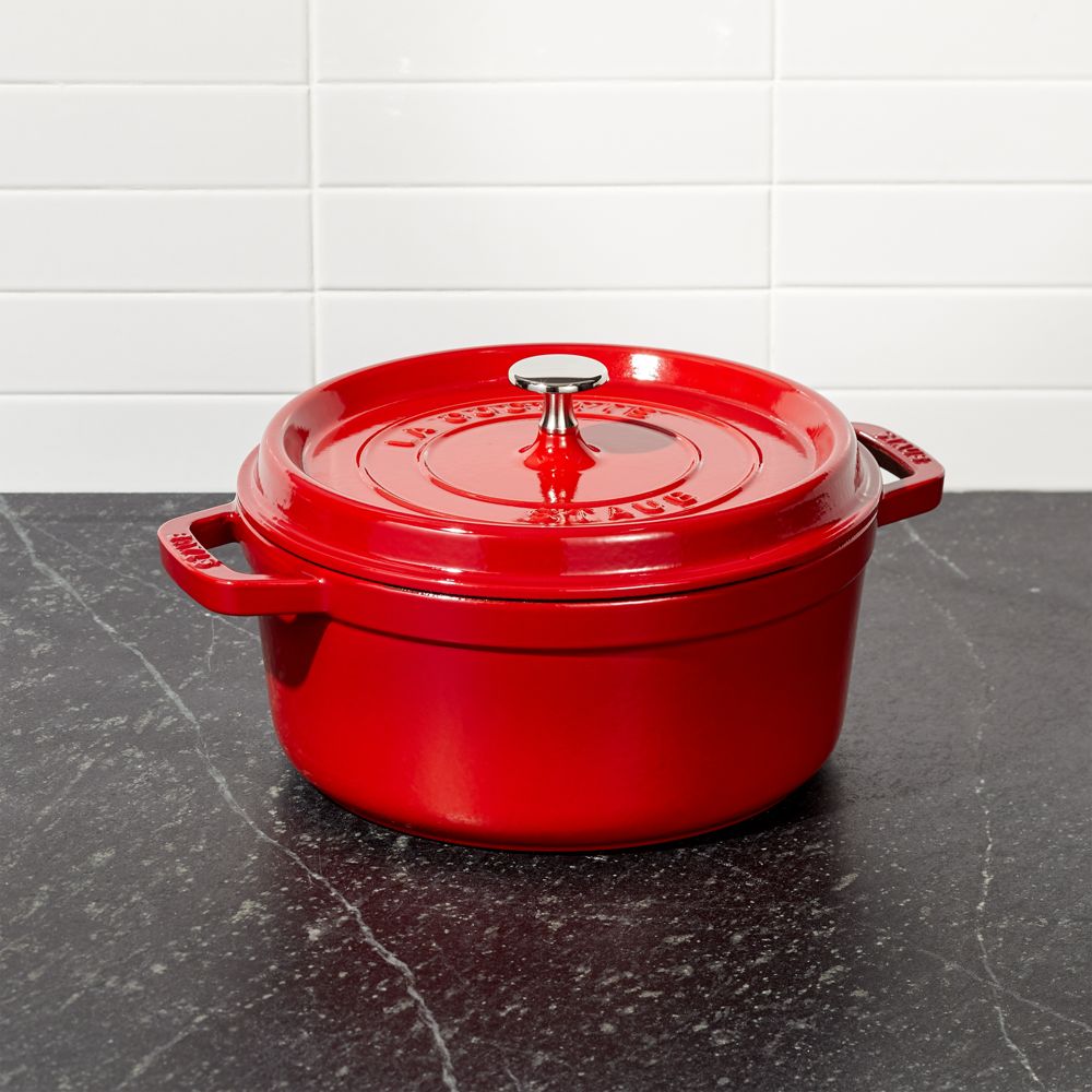 Staub 4-Qt Cherry Red Round Cocotte