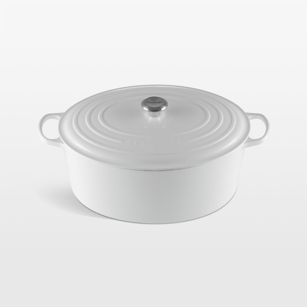 Le Creuset Signature 15.5-Qt. White Enameled Cast Iron Goose Pot Dutch Oven