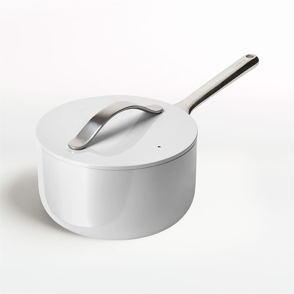 Caraway Grey 3-Qt. Ceramic Nonstick Saucepan