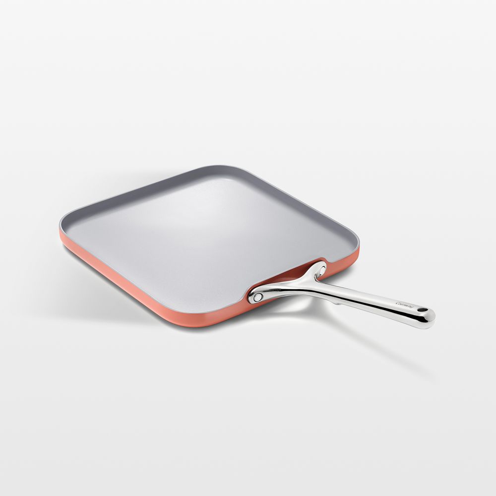Caraway Perracotta Ceramic Nonstick Square Griddle Pan